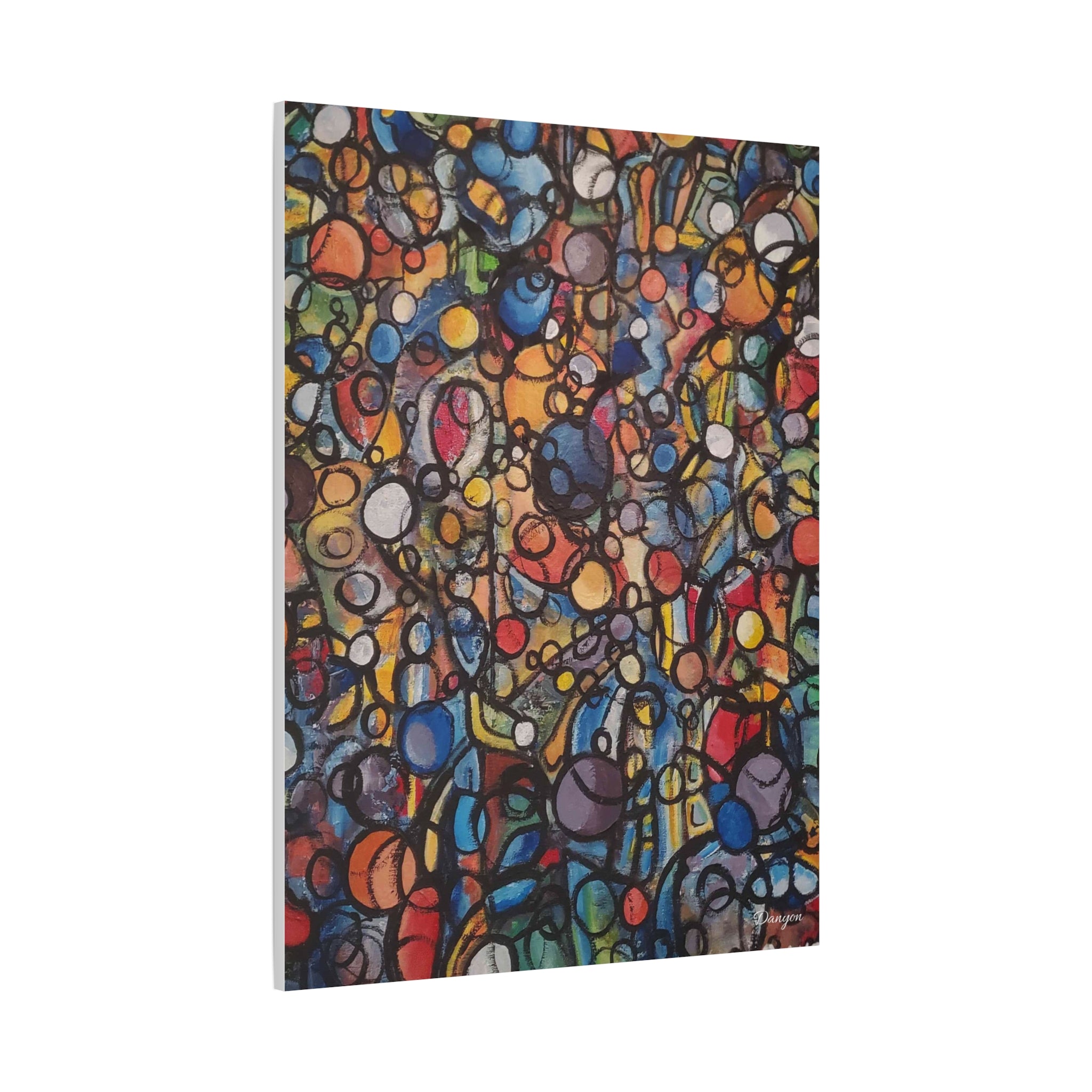 Abstract Colorful Bubbles Canvas