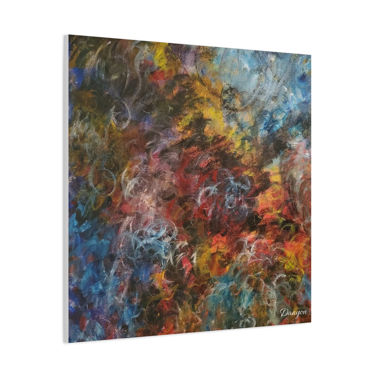Abstract Colorful Swirl Matte Canvas Wall Art — Stretched 1.25"