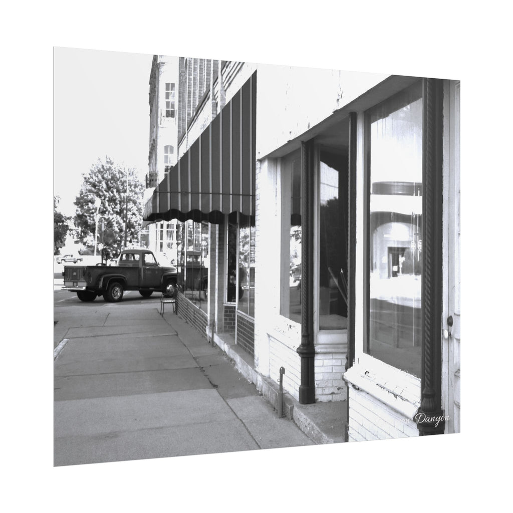 Black & White Main Street Rolled Poster