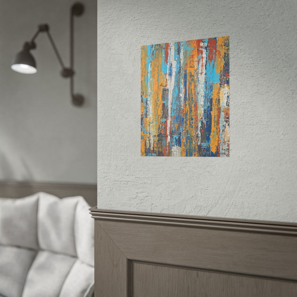 Abstract Colorful Texture Poster - Vertical Rolled Art Print