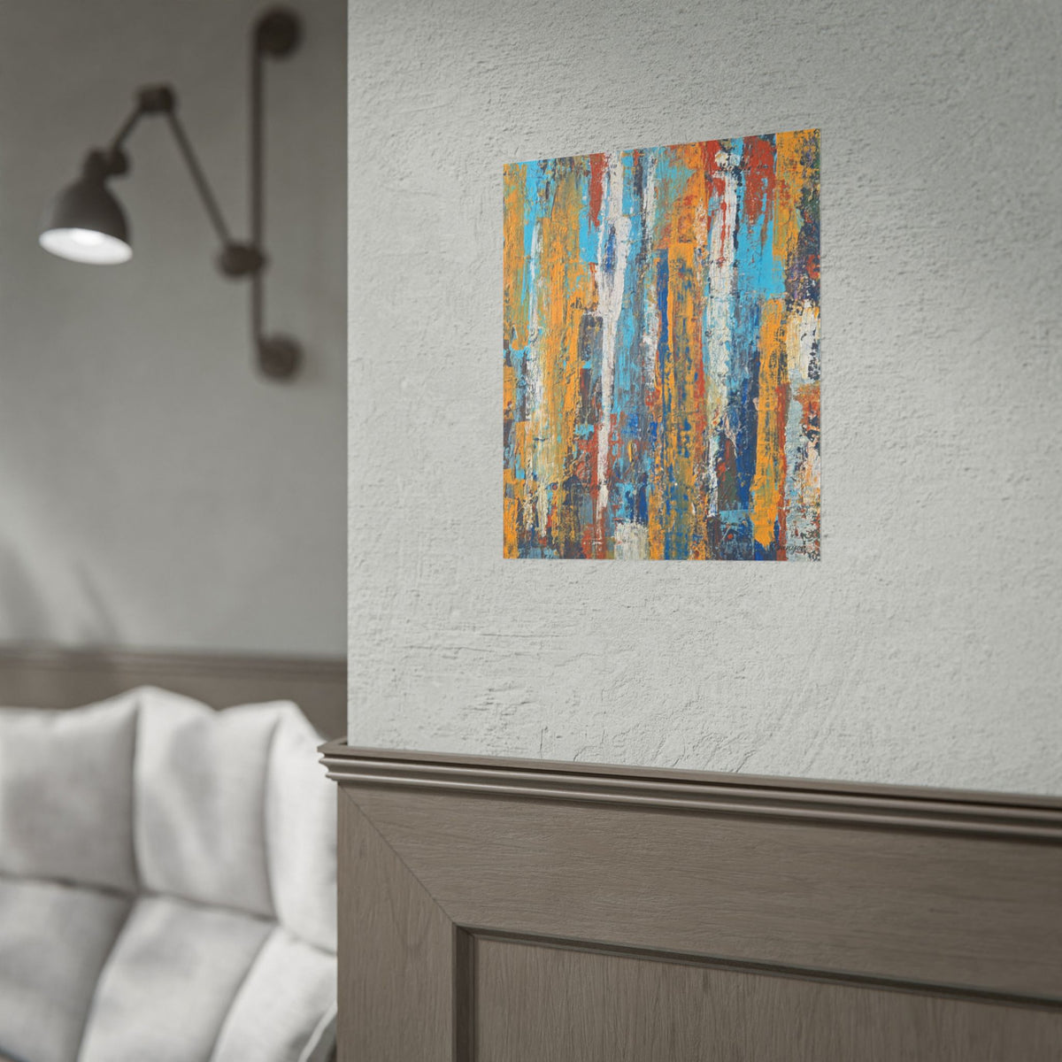 Abstract Colorful Texture Poster - Vertical Rolled Art Print