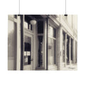 Vintage Main Street Rolled Poster – Sepia Downtown Storefront Wall Art