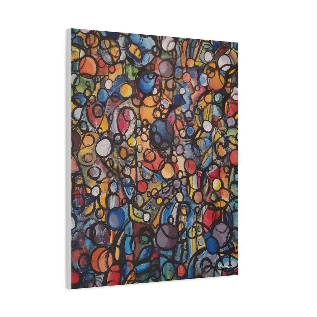 Abstract Colorful Bubbles Canvas