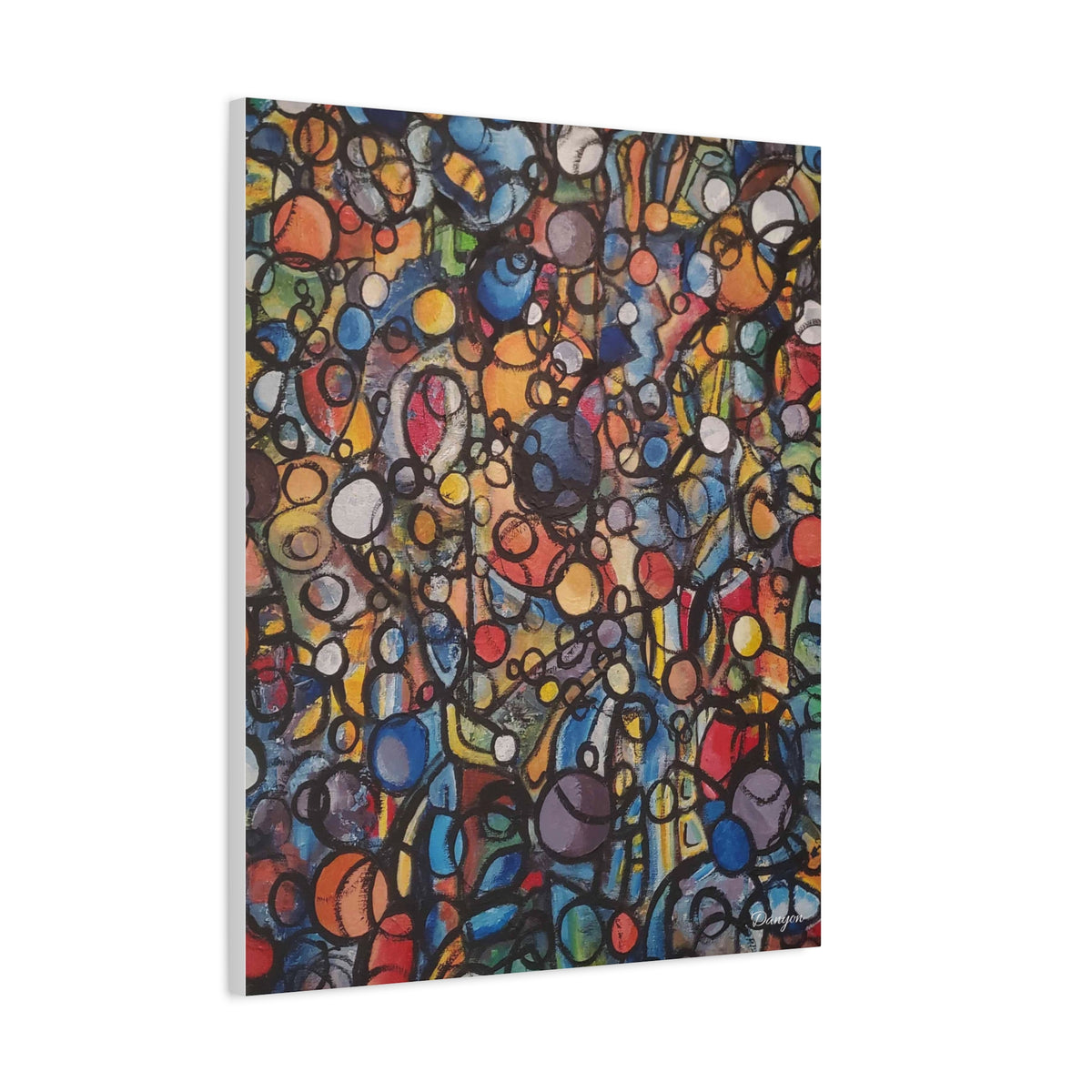Abstract Colorful Bubbles Canvas