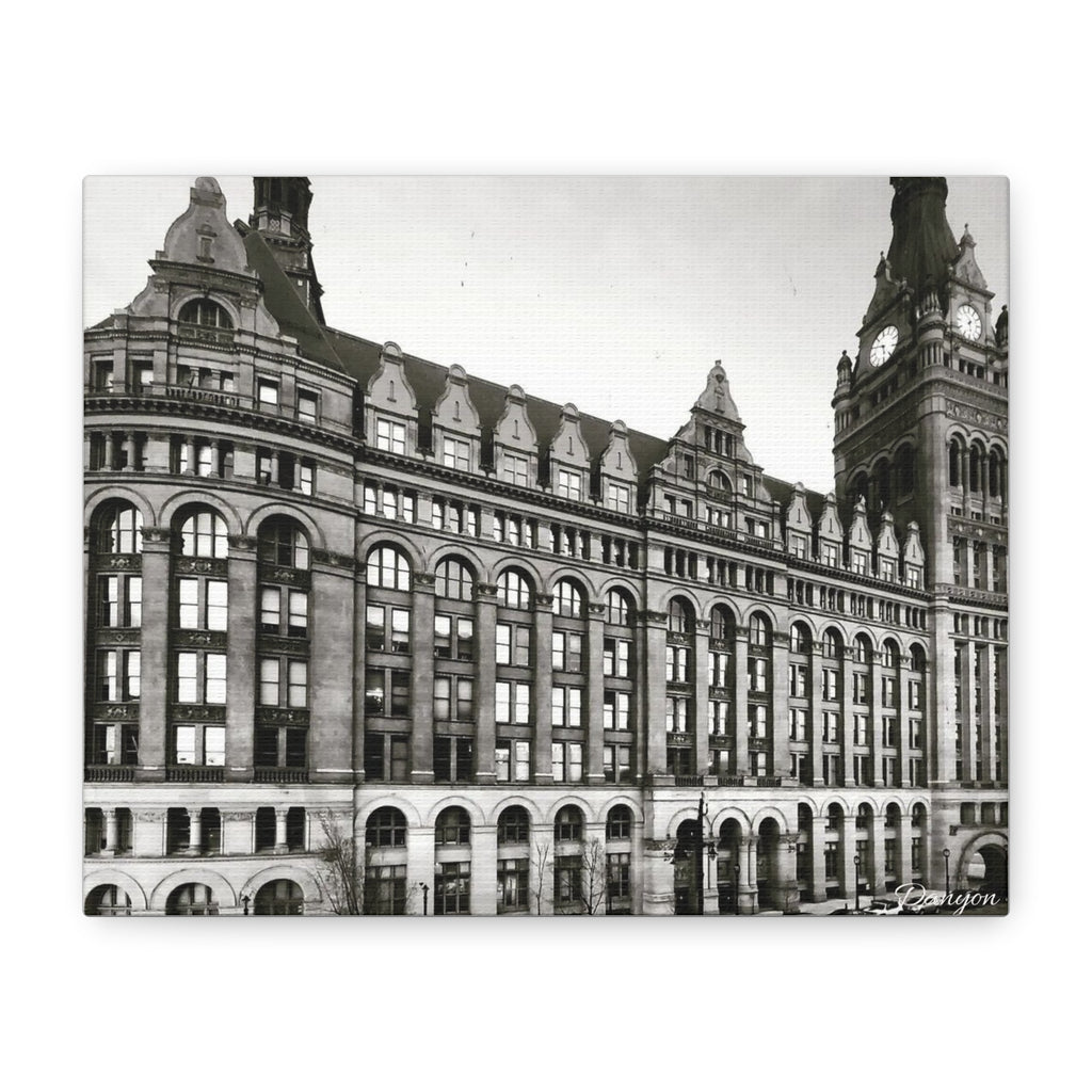 Vintage Architecture Milwaukee Matte Canvas Print – Stretched 1.25"