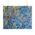 Abstract Blue & Yellow Rolled Poster