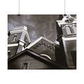 Rolled Poster — Vintage Church Architecture Black & White Print