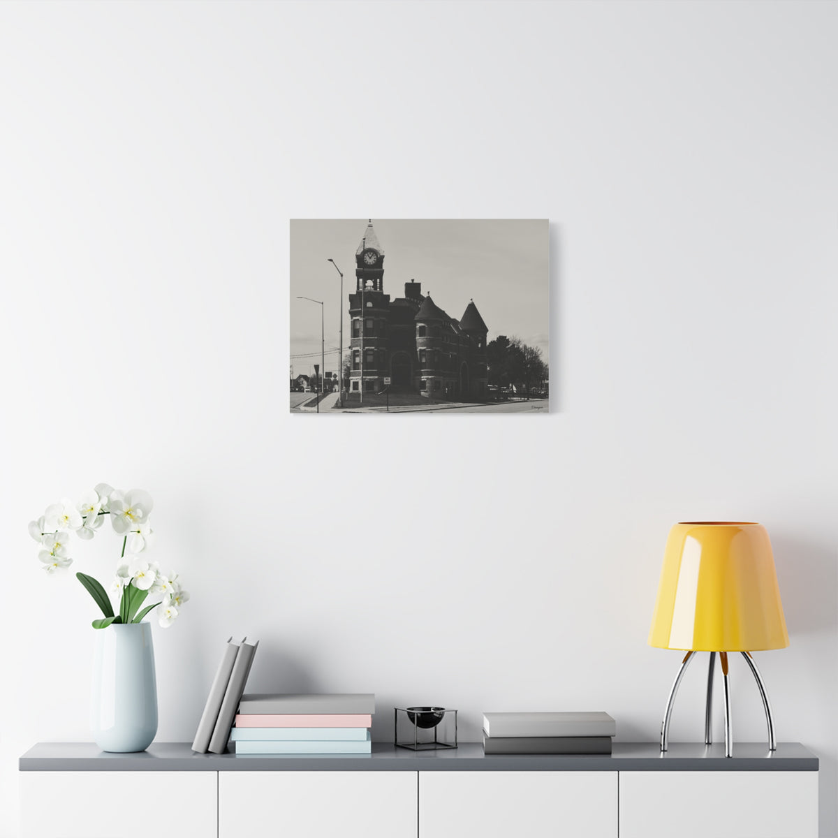 Vintage Clocktower Matte Canvas Print — Stretched 1.25"