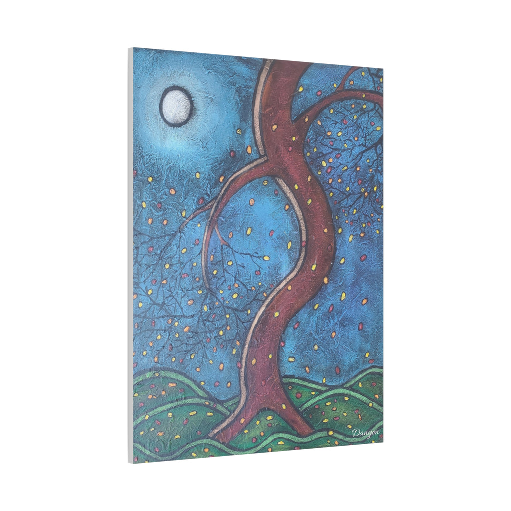 Abstract Tree Night Sky Matte Canvas Print — Stretched 1.25"