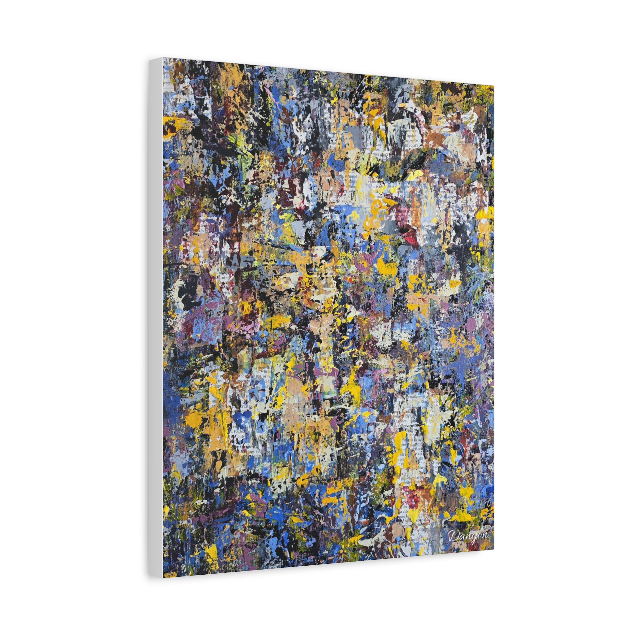 Abstract Colorful Texture Canvas Print — Matte Stretched Wall Art