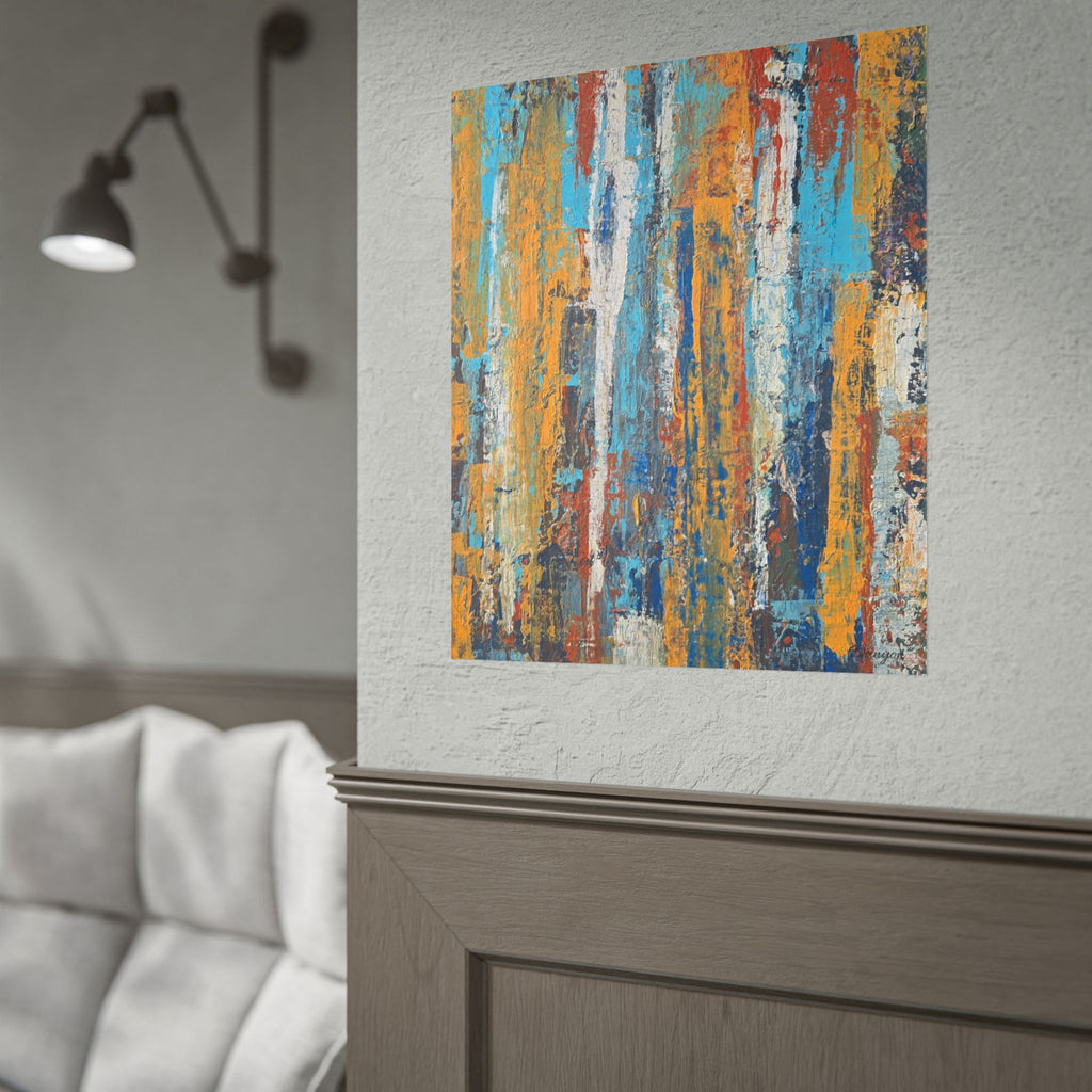 Abstract Colorful Texture Poster - Vertical Rolled Art Print