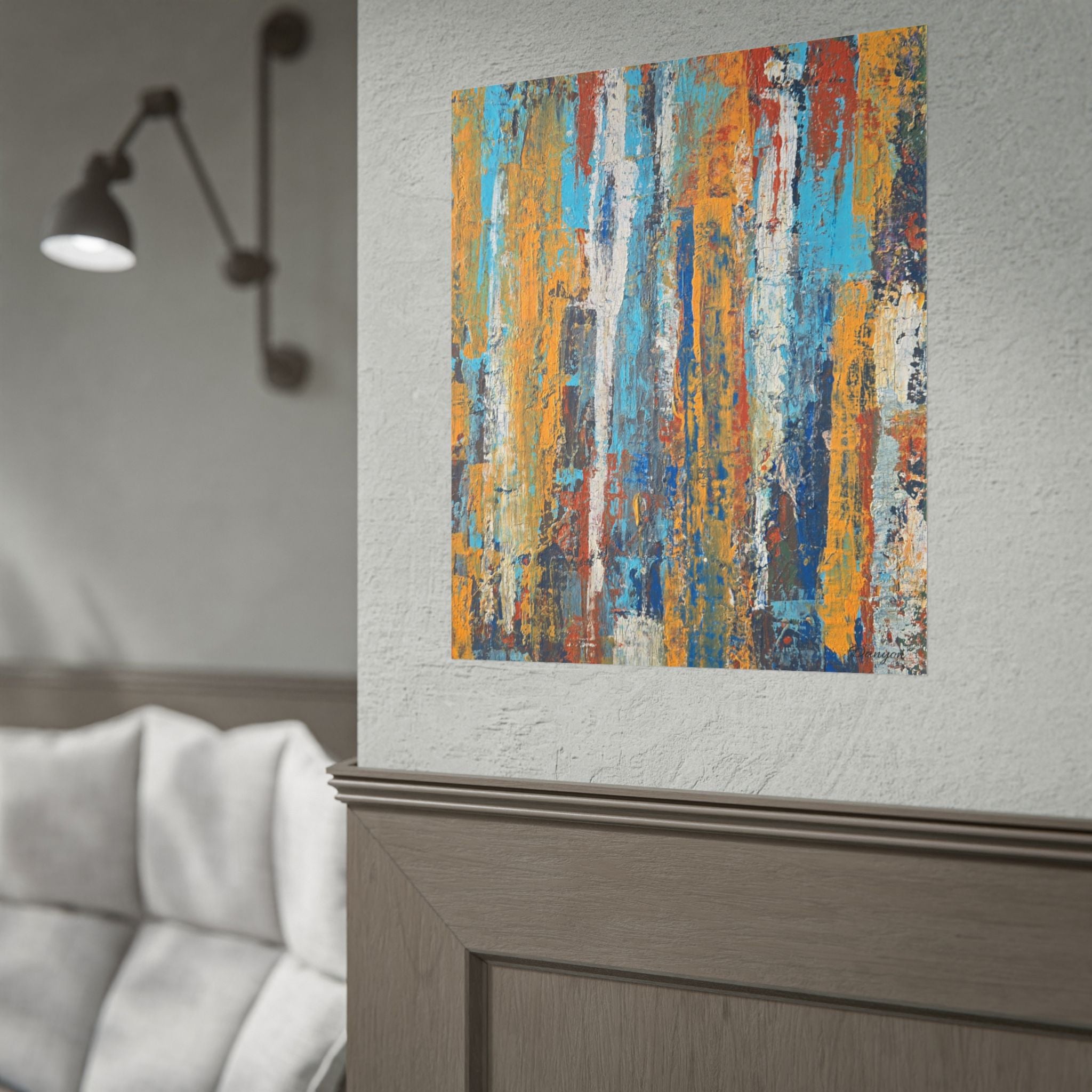 Abstract Colorful Texture Poster - Vertical Rolled Art Print