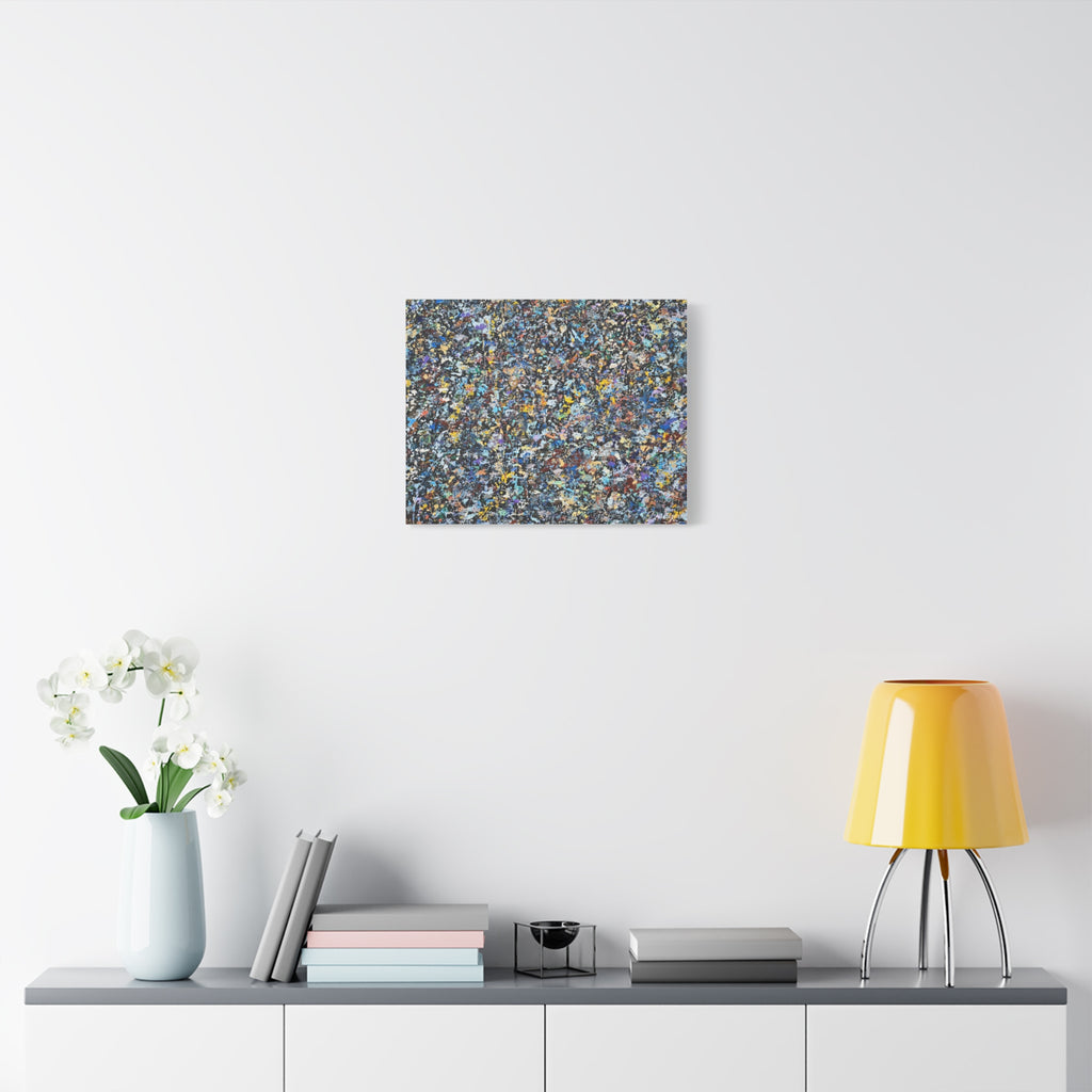 Abstract Speckle Art Canvas Print — Colorful Textured Modern Wall Decor
