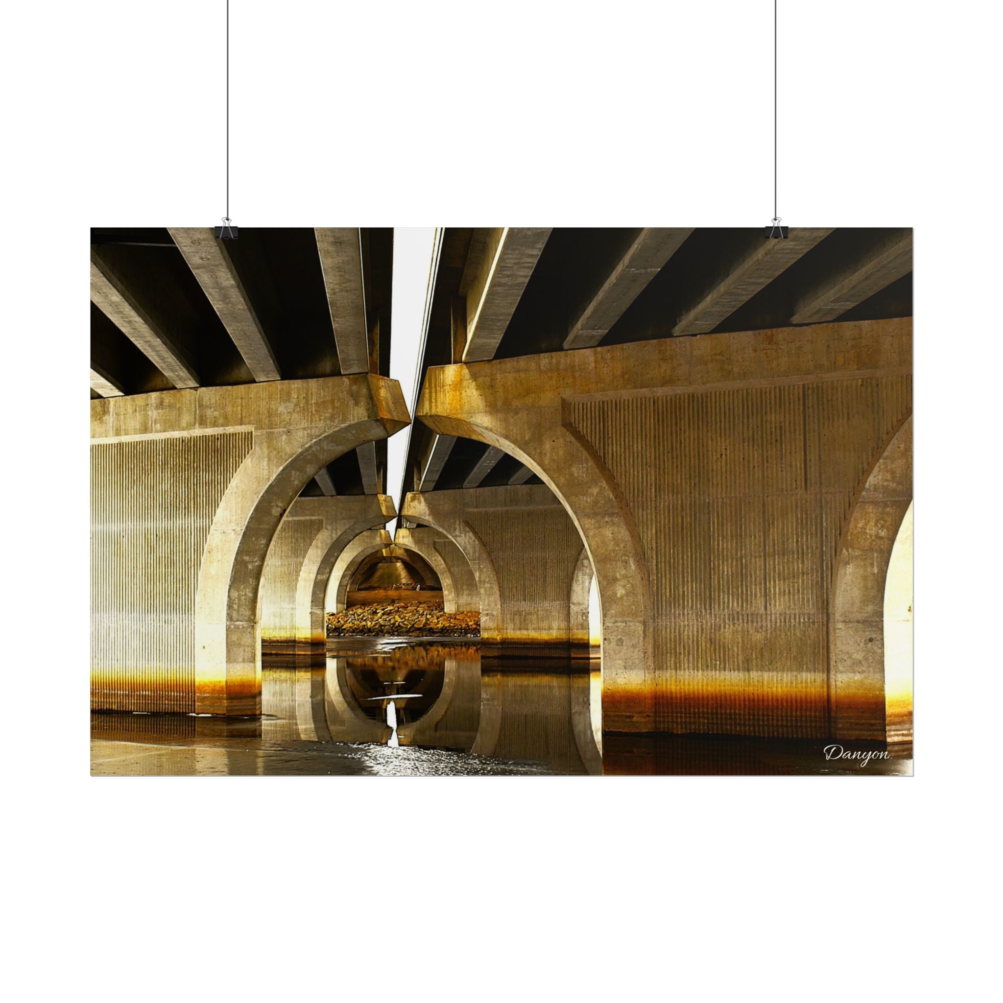 Architectural Bridge Poster — Underpass Concrete Arch Photography Print