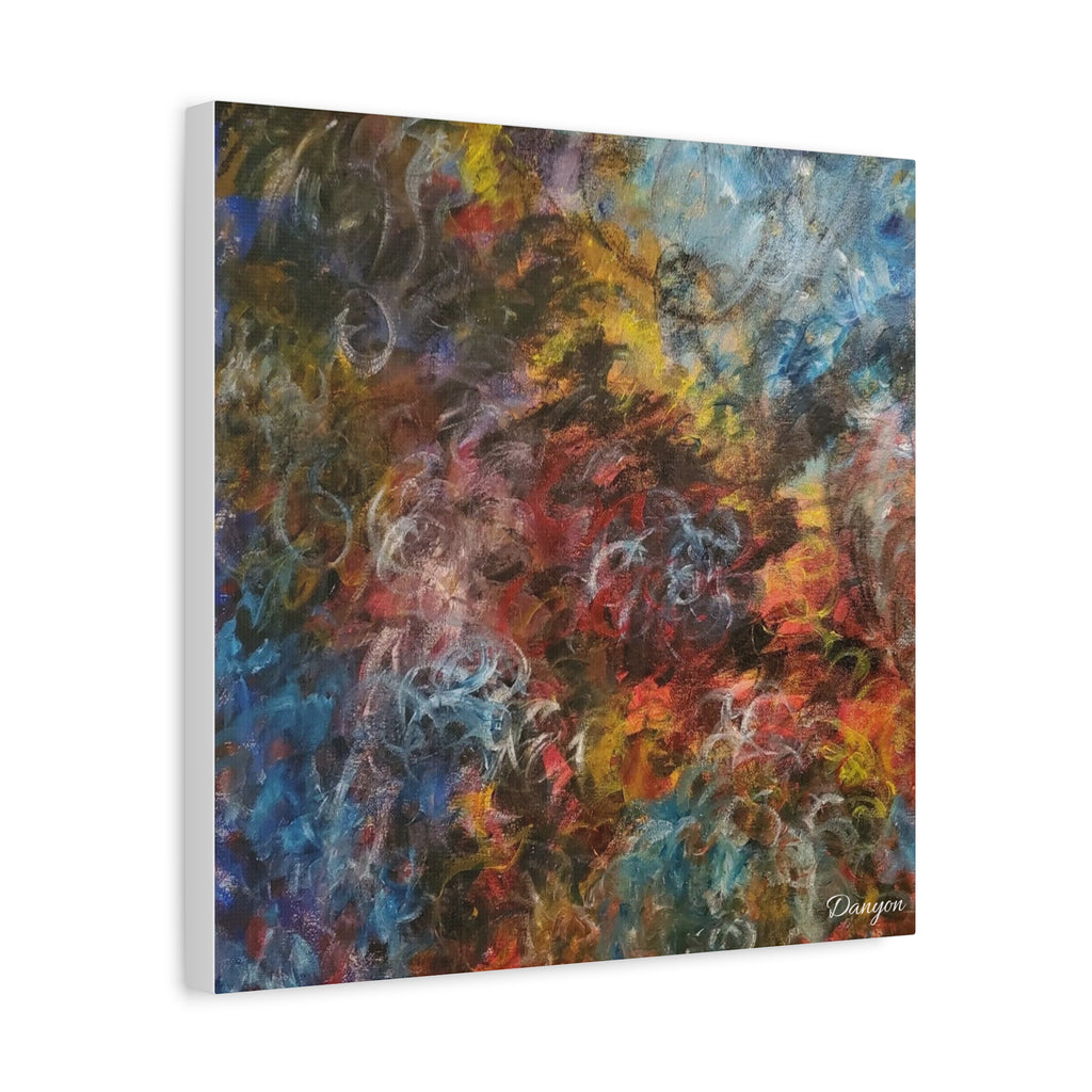 Abstract Colorful Swirl Matte Canvas Wall Art — Stretched 1.25"